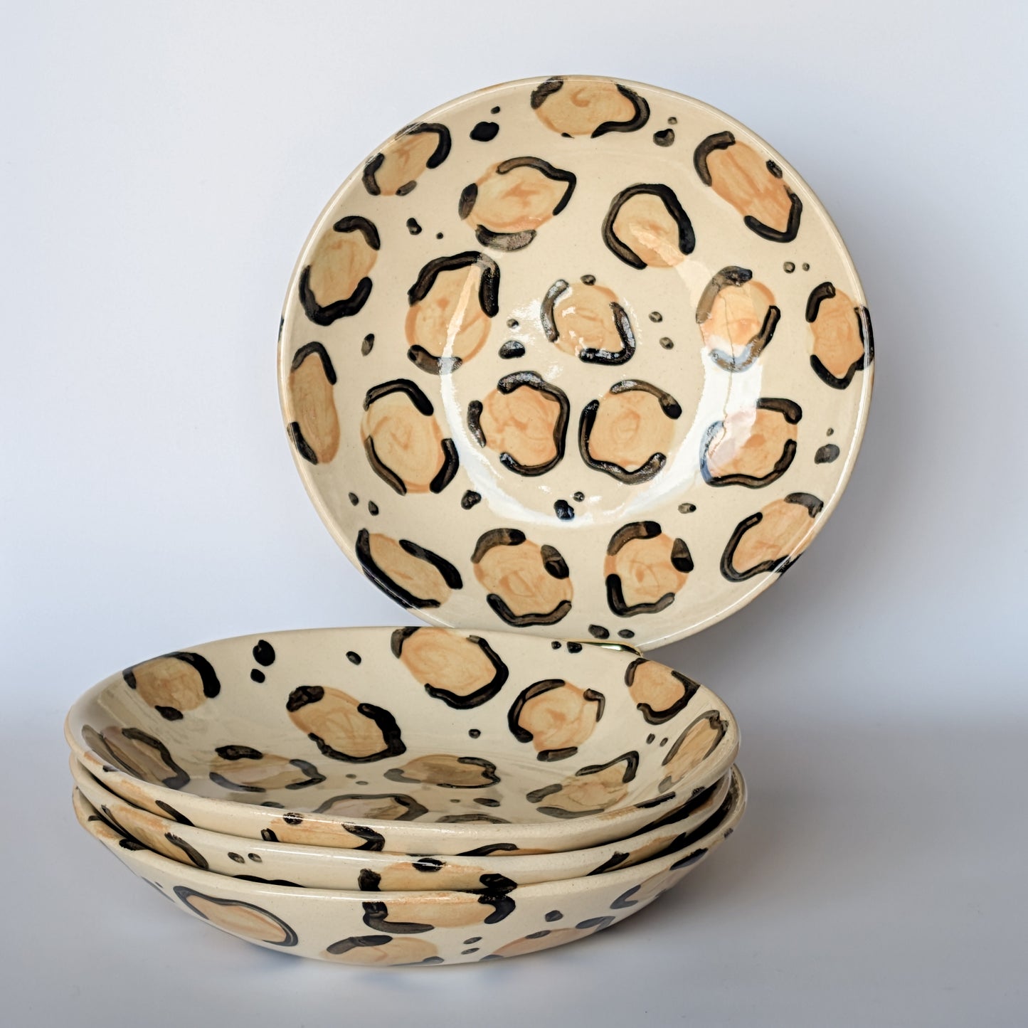 Duo d'assiettes creuses Léopard